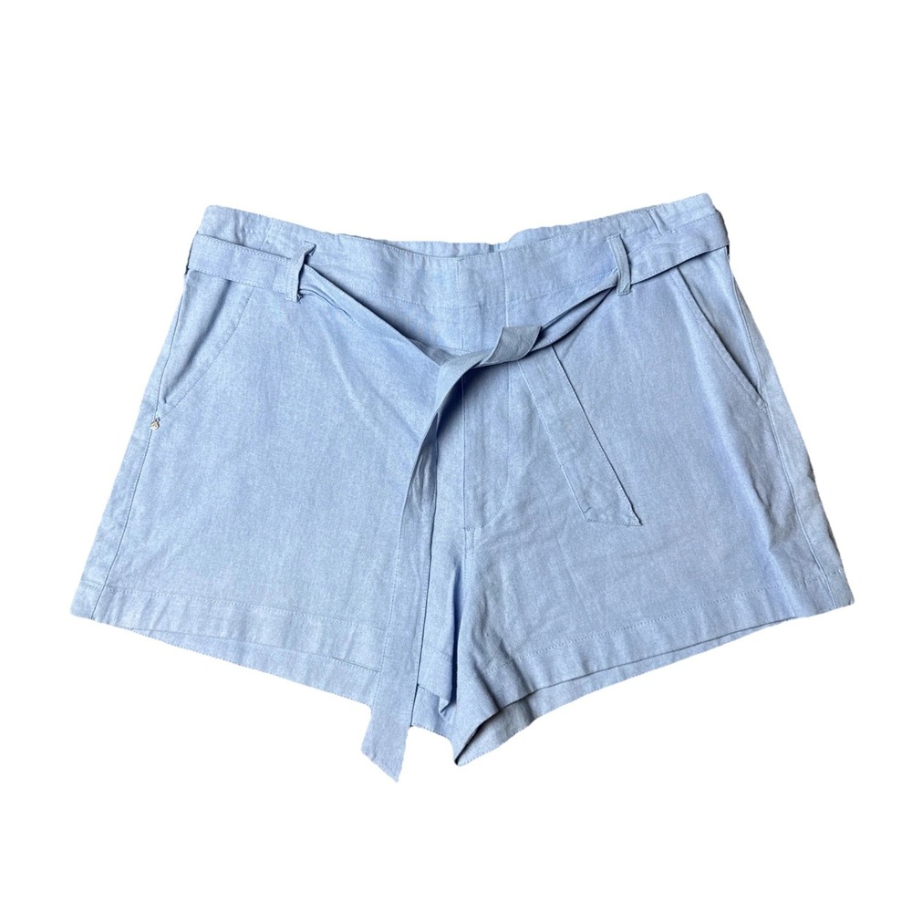 Buddha Wear Light Blue Linen Shorts Size Medium